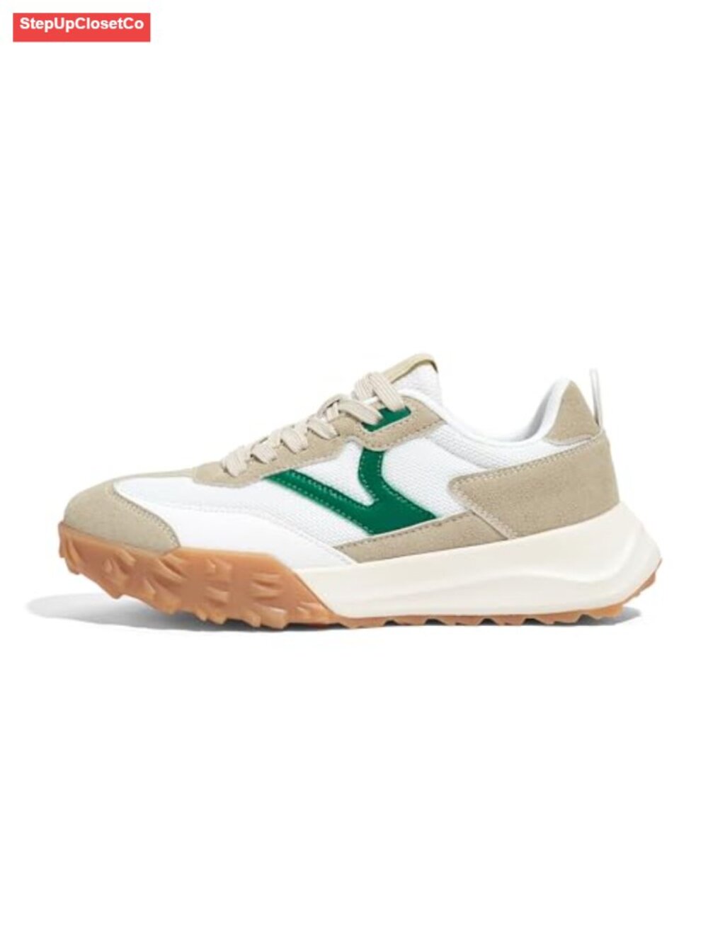 Women Platform Retro Tennis Walking Sneakers Lace-Up Cushioned Athletic Shoes
